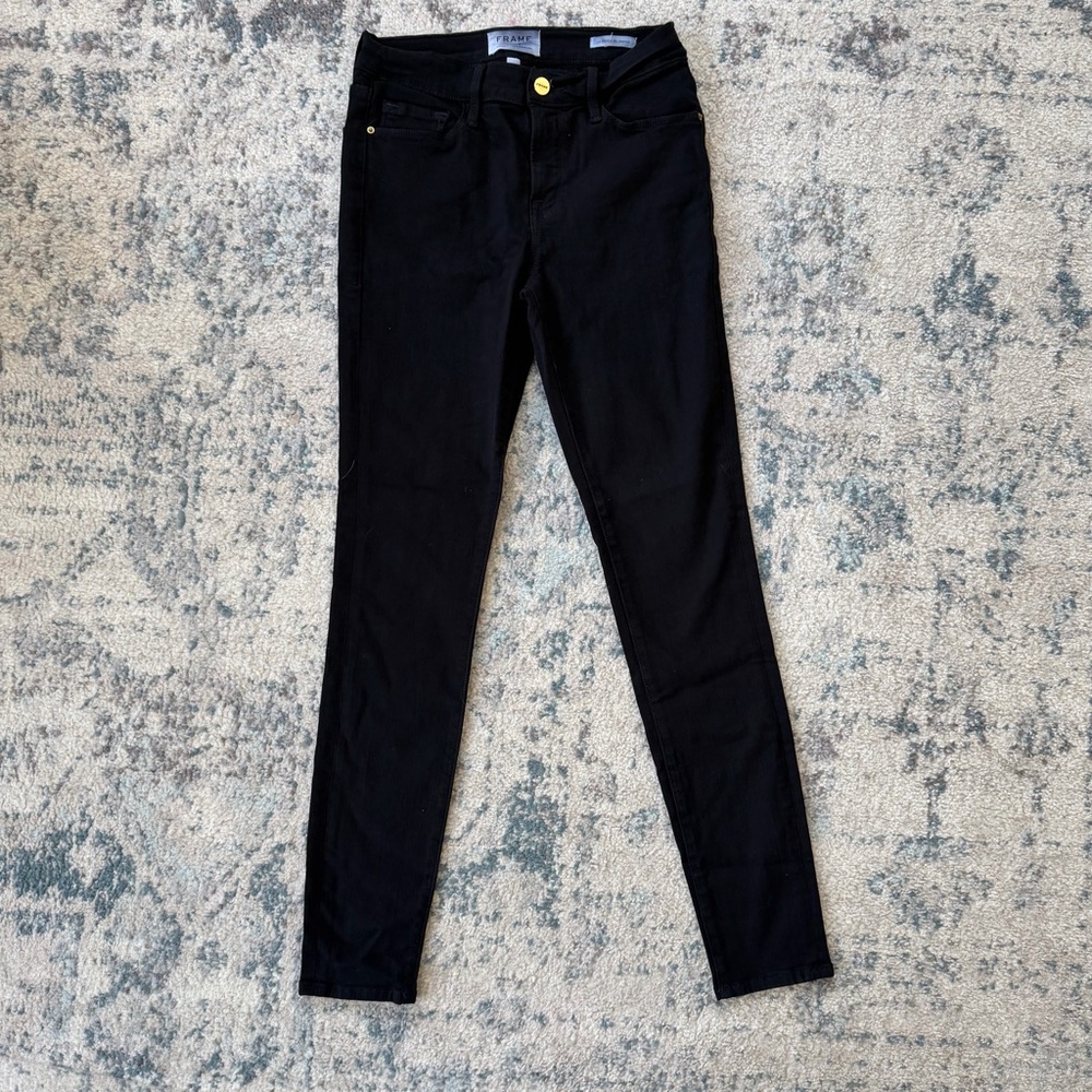 Frame Black Skinny Jeans, Size 26